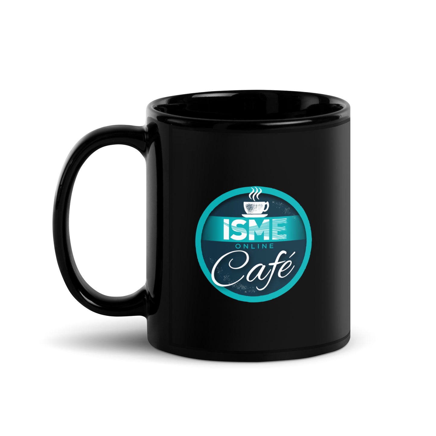 ISME Cafe Online Black Glossy Mug