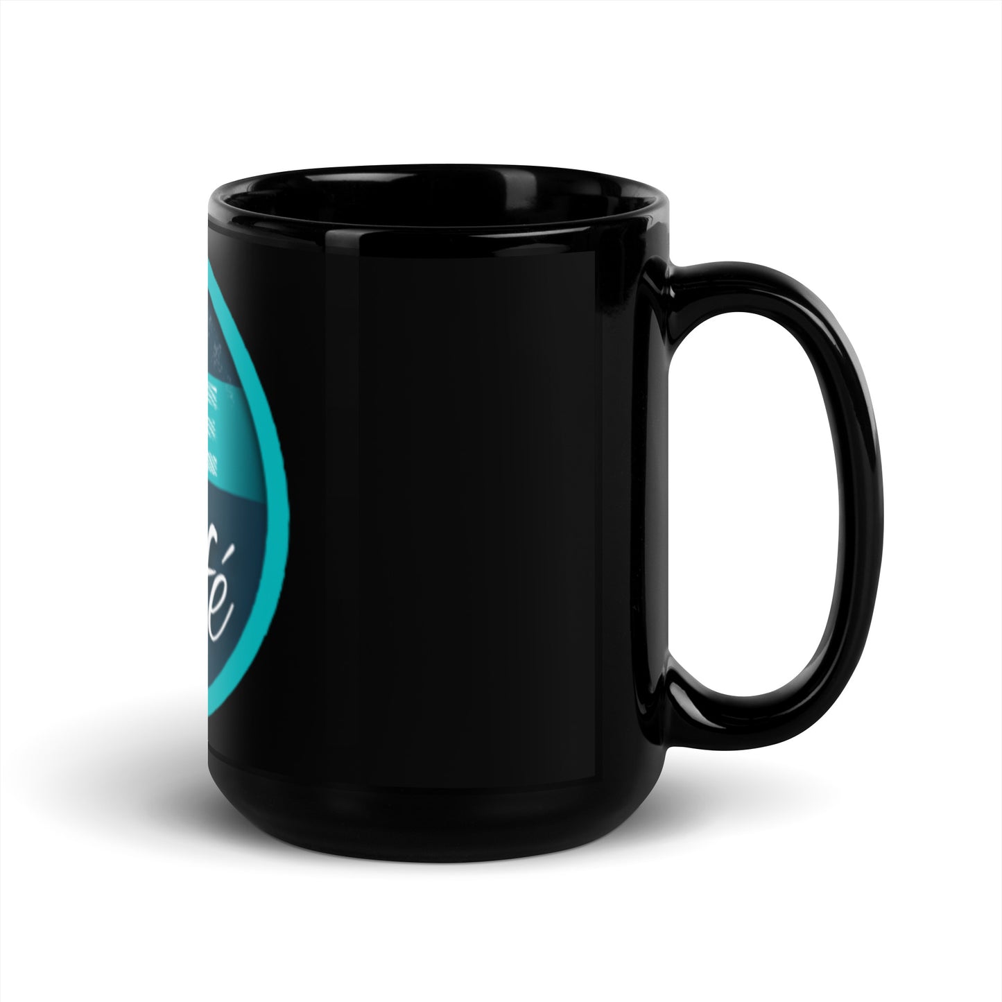 ISME Cafe Online Black Glossy Mug