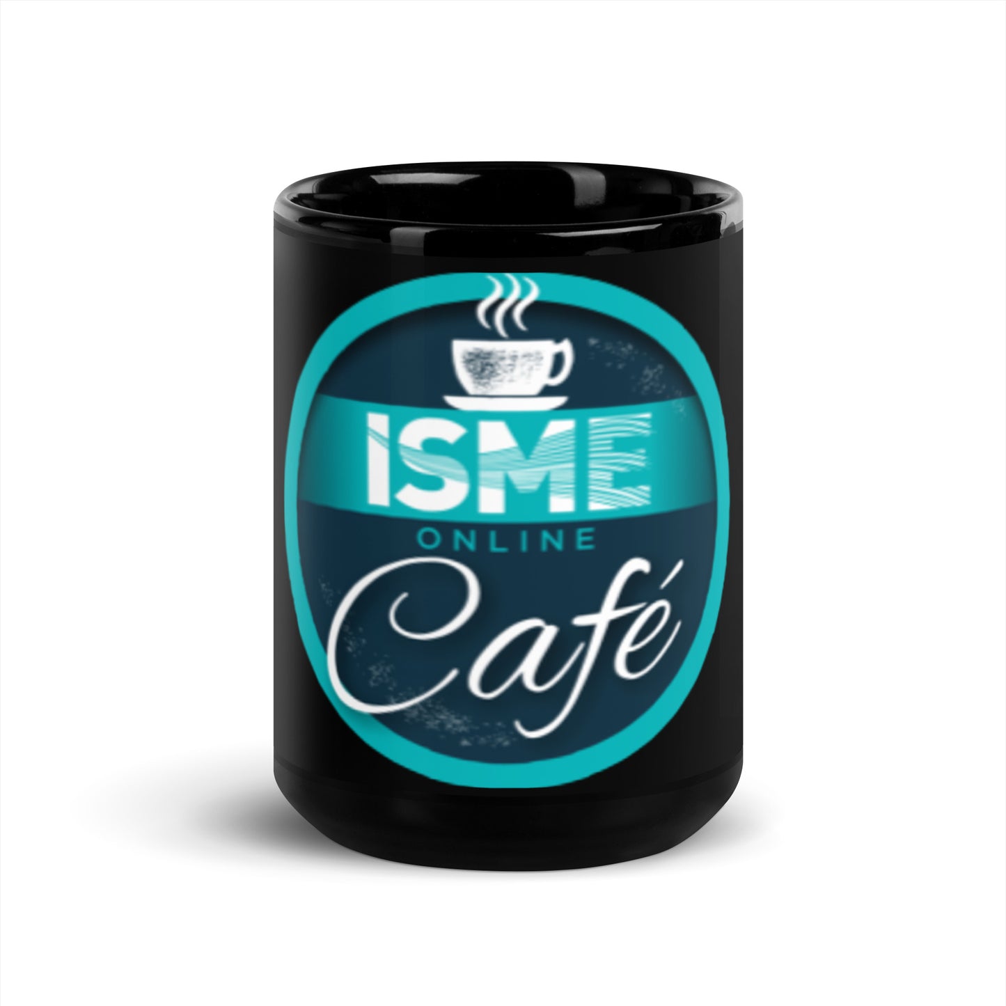 ISME Cafe Online Black Glossy Mug